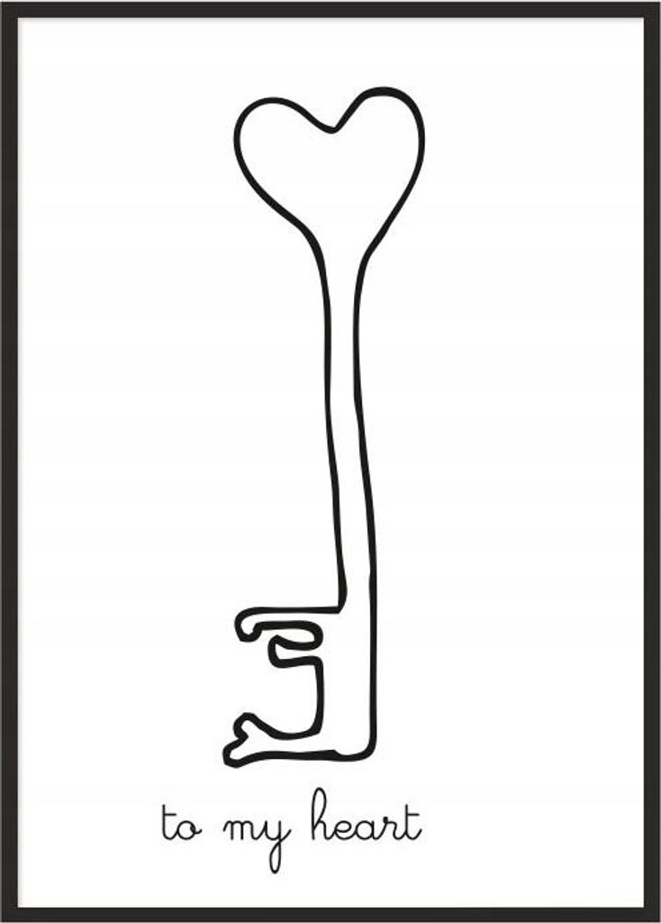 Bildplakat im Rahmen A4 cm Herz PD031