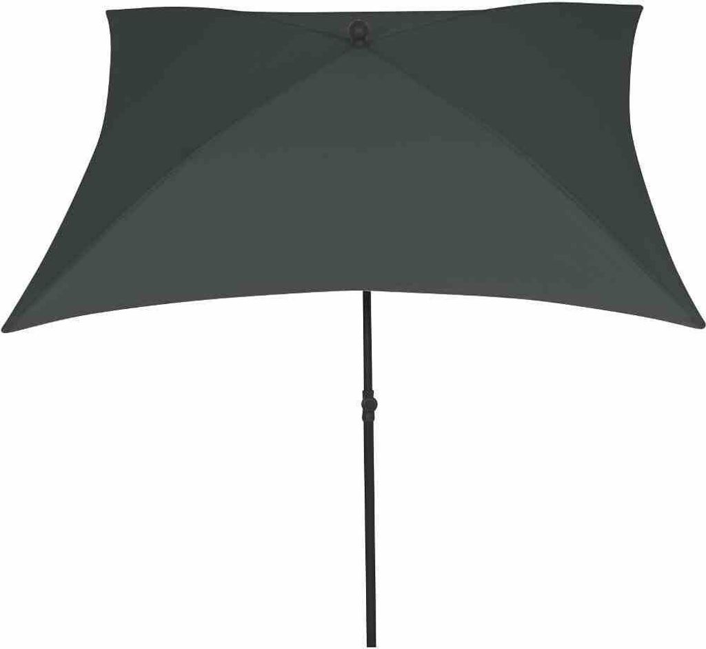 SIENA GARDEN City Mittelstockschirm anthrazit/grau 180x180cm