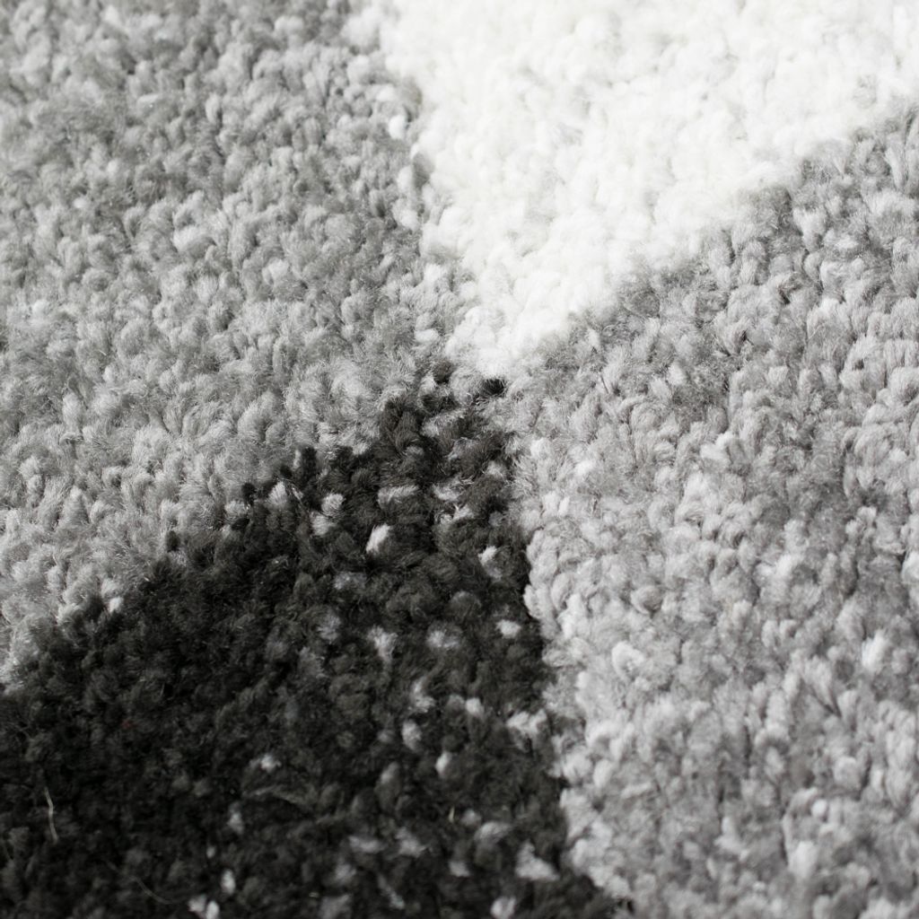 Tapis De Salon Carpetia Abstrait Gris Argenté - 160x230cm, Polypropylène, Facile Entretien