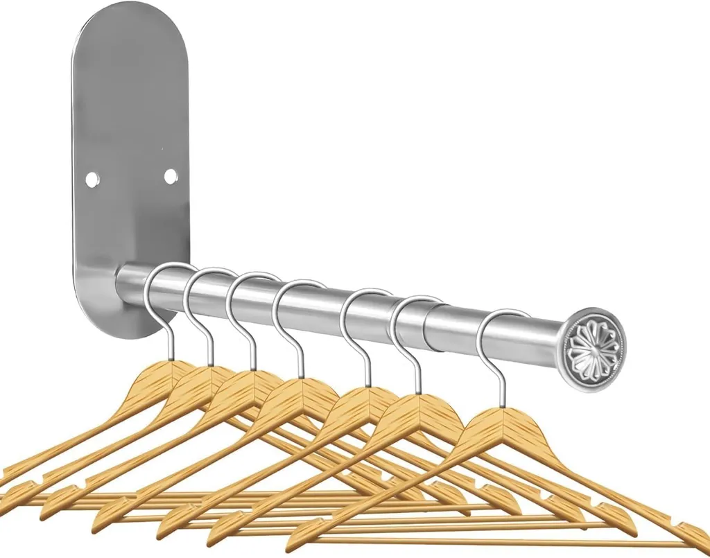 Porte-vêtements télescopique inox : fini les trous dans vos murs !
