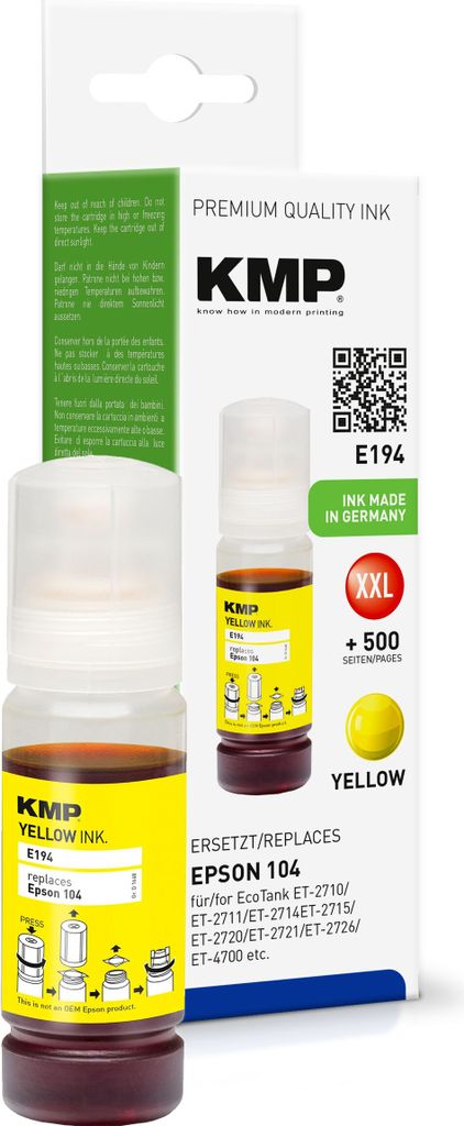 KMP E194 Tintenpatrone 1 Stück Kompatibel Gelb