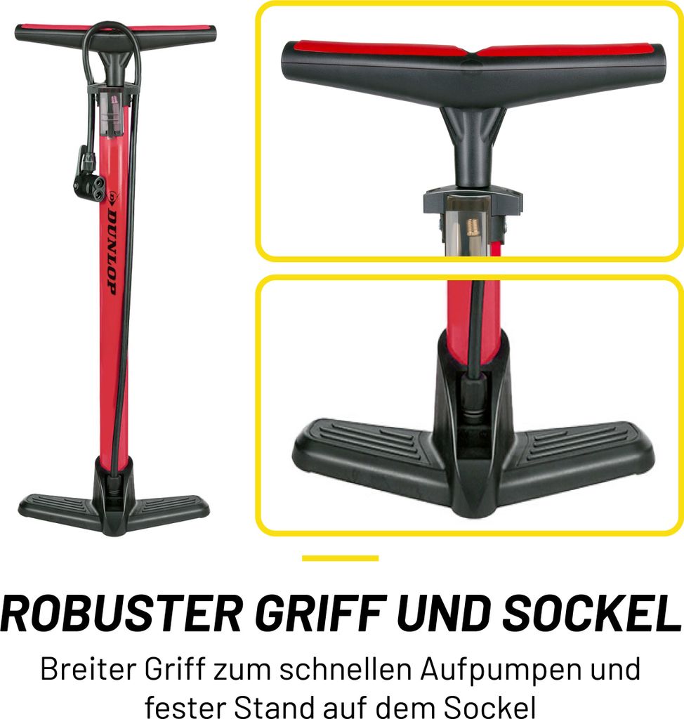 Pompe à pied TRAHOO pour vélo et matelas gonflable - 160 psi Pompe à pied TRAHOO pour vélo et matelas gonflable - 160 psi