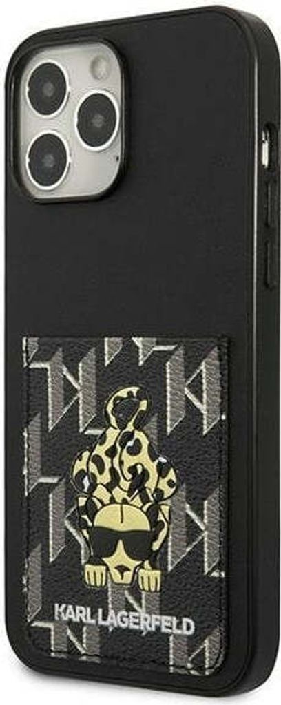 Karl Lagerfeld KLHCP13XCANCNK iPhone 13 Pro Max 6,7" hardcase schwarz Karlimals Cardslot Schutzhülle