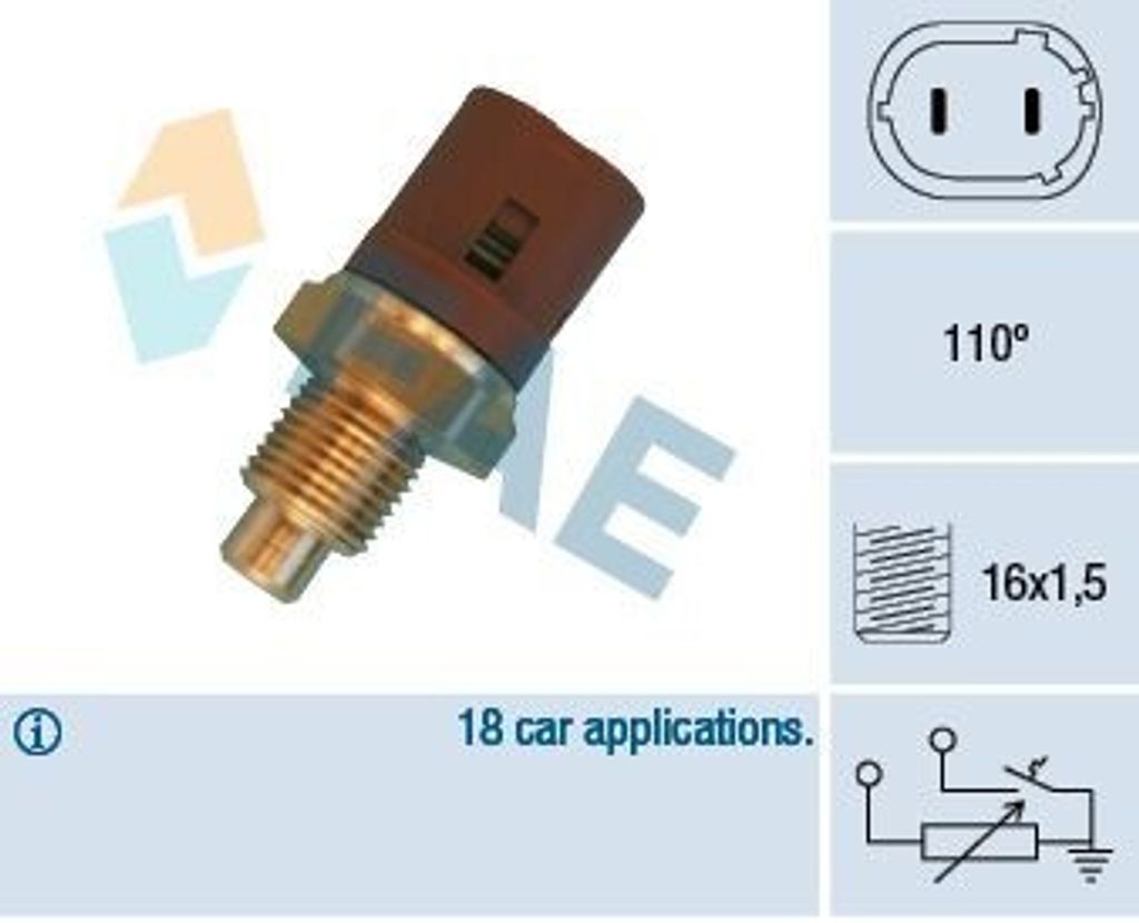Sensor, Kühlmitteltemperatur FAE 34450