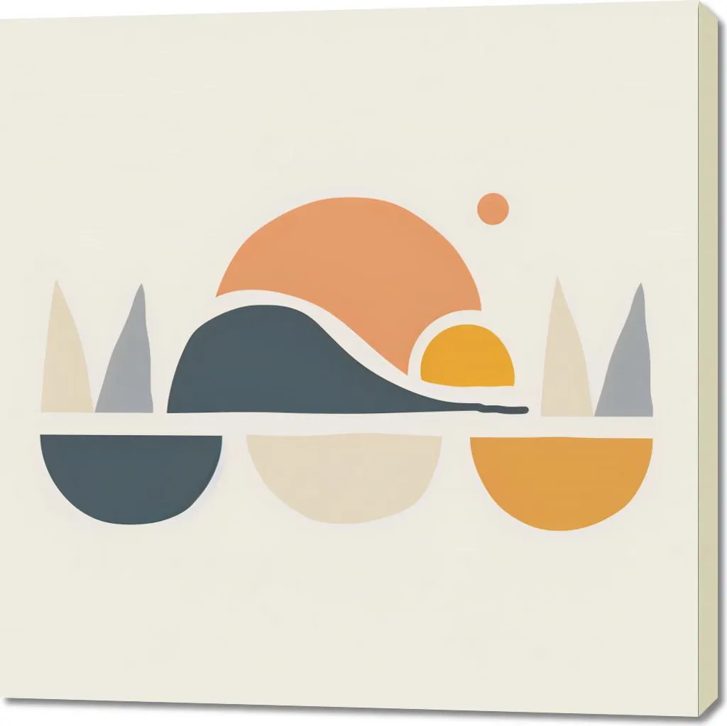 Quadro Relax Paesaggio Colline 100x100 cm - Tela Canvas