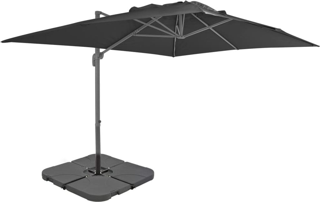 Maison Exclusive - Sonnenschirm mit Tragbarem Sonnenschirmständer Anthrazit