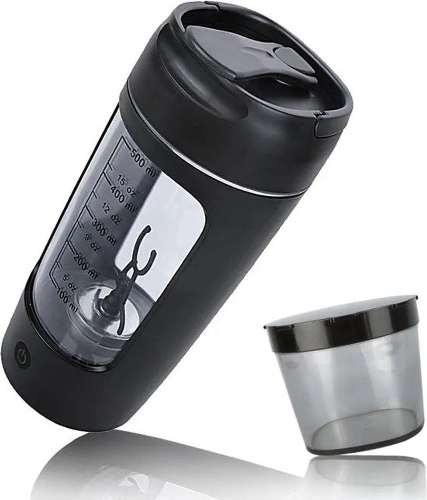Shaker mélangeur électrique 650 ml noir idéal pour vos compléments sport