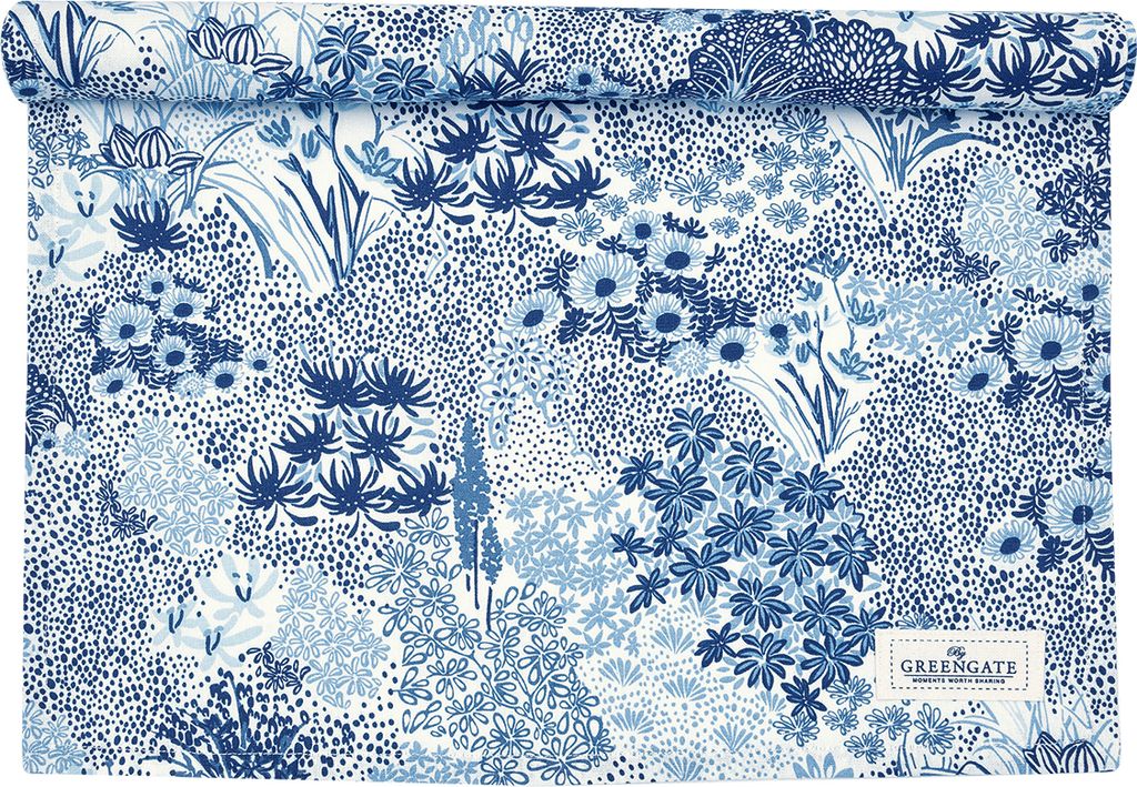Greengate Kristel Tischläufer blue 140x45cm