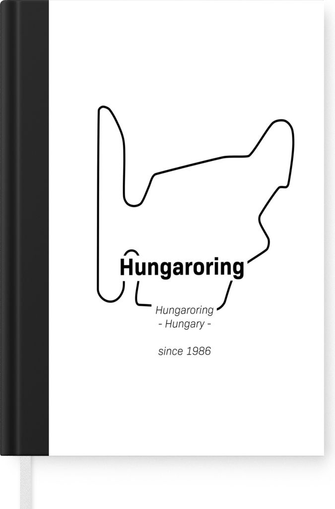 MuchoWow Notizbuch Tagebuch Haushaltsbuch Notebook A5 Formel 1 - Ungarn - Rennstrecke - Notizblock - Notizheft - Notebook - Schreibblock - Papier
