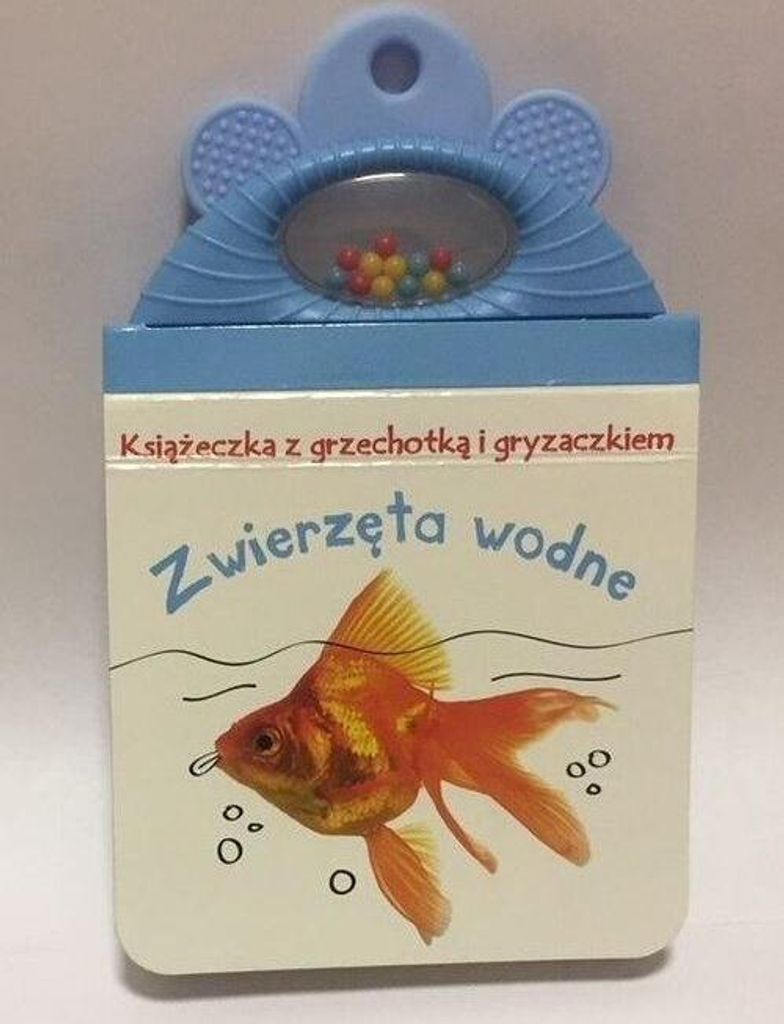 Książeczka z grzechotką i gryzaczkiem Zwierzęta wodne - (Buch auf Polnisch)