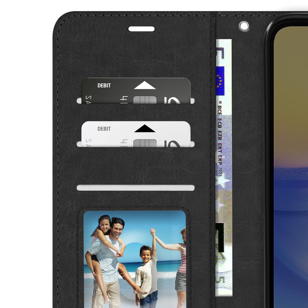 Étui Portefeuille Mayaxess Pour Samsung Galaxy A17 - Similicuir Bleu Canard, Dragonne Et Fonction Stand