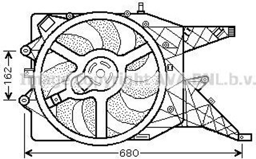 PRASCO OL7514 - OE 1341399 Kühlerlüfter für Corsa D (S07)