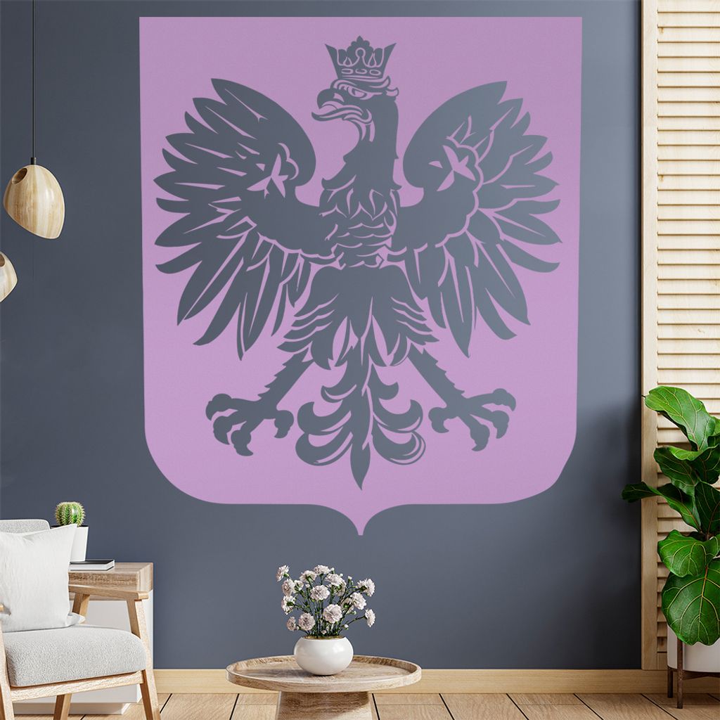 Polen Wappen Wandtattoo Wandaufkleber Wall Sticker - Dekoration, Küche, Wohnzimmer, Schlafzimmer, Badezimmer