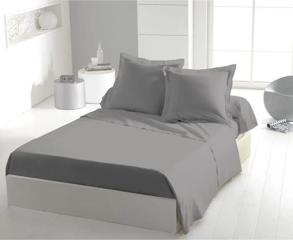 Lenzuolo Linge Passion 180/200 Grigio - 100% Cotone 57 Fili/cm²