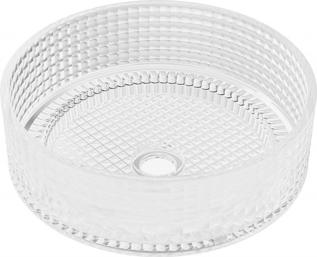 Mexen Lira Aufsatzwaschbecken aus Glas 37 x 37 cm, transparent - 24053700