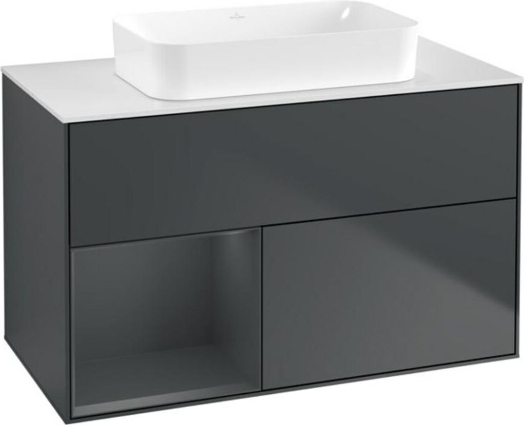 V&B Waschtischunterschrank Finion 100x60,3 cm, Rg l md b m La, md b m Lac
