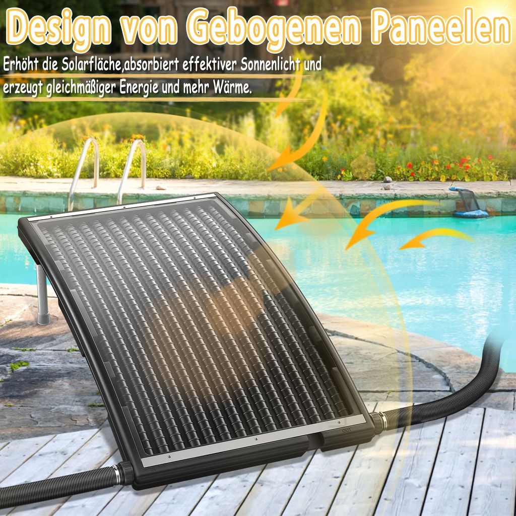 LARS360 Sonnenkollektor Solar Poolheizung 111,5 x 66 x 35 Produktbild 3
