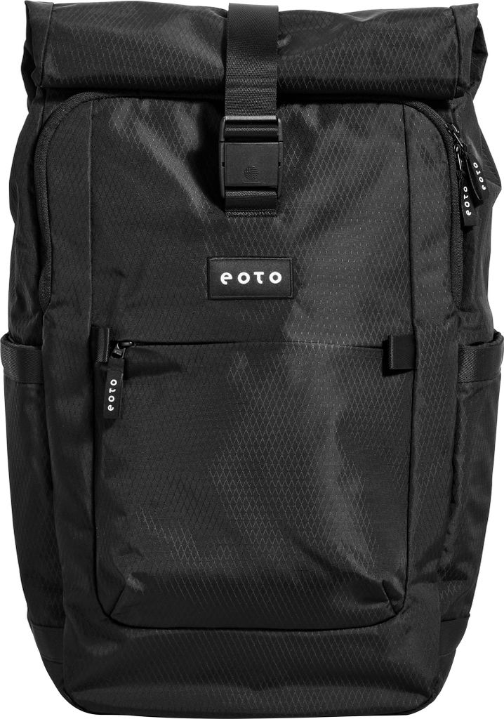 eoto Laptoprucksack Rucksack mit Laptopfach Tall41 Rolltop Backpack 41L Black schwarz