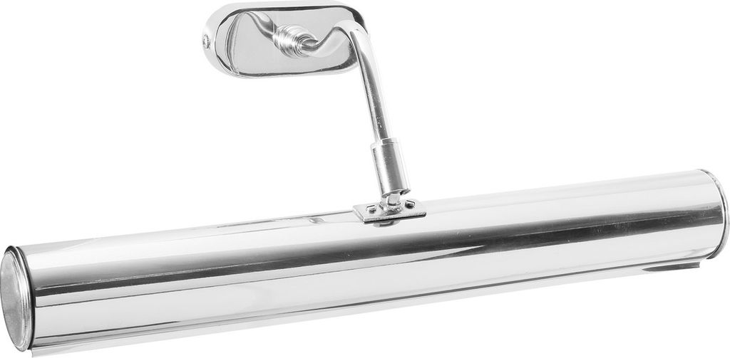 Bilderlampe Echt-Messing E14 40 cm breit in Silber glänzend 2-flammig Jugendstil Bilderleuchte