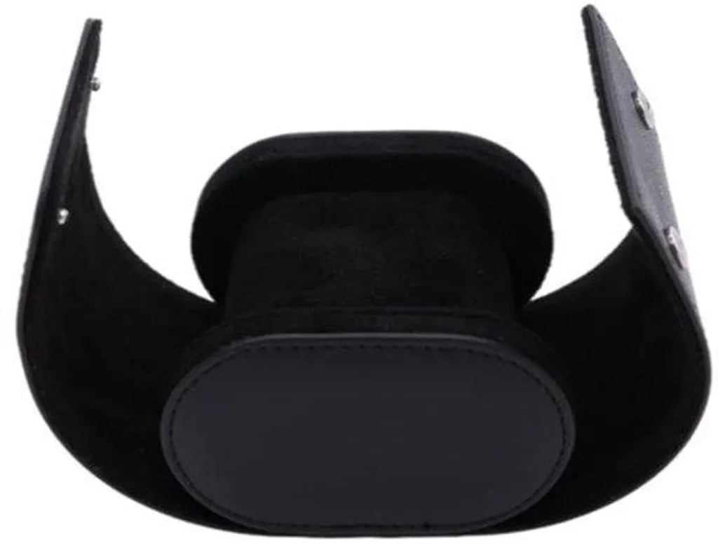 Coffret montre homme rigide en cuir PU noir avec intérieur doux velours