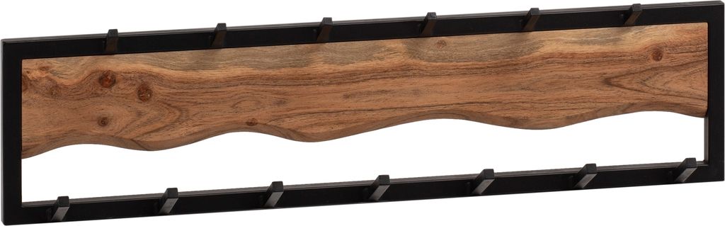 Wandgarderobe Hakenleiste Massivholz 80 cm Garderobe Flur Metall Modern