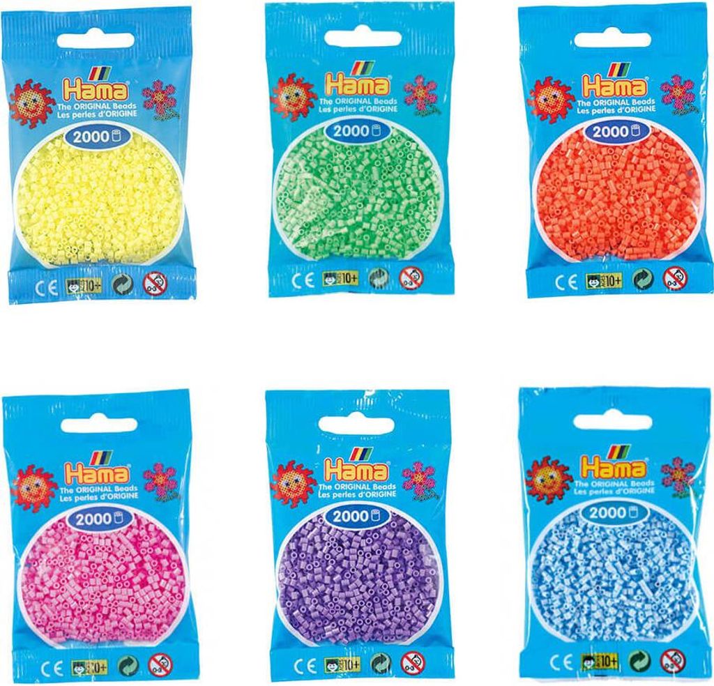 Hama Set mit 12.000 Mini-Bügelperlen pastell