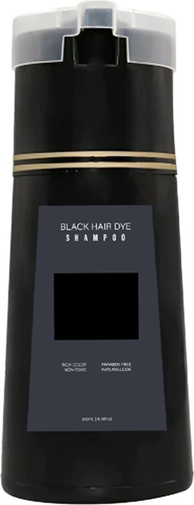 200 ml Haarfärbeshampoo mit natürlichen pflanzlichen Inhaltsstoffen für Männer und Frauen, Grauabdeckung, sofortige Haarfärbecreme, Halloween,...