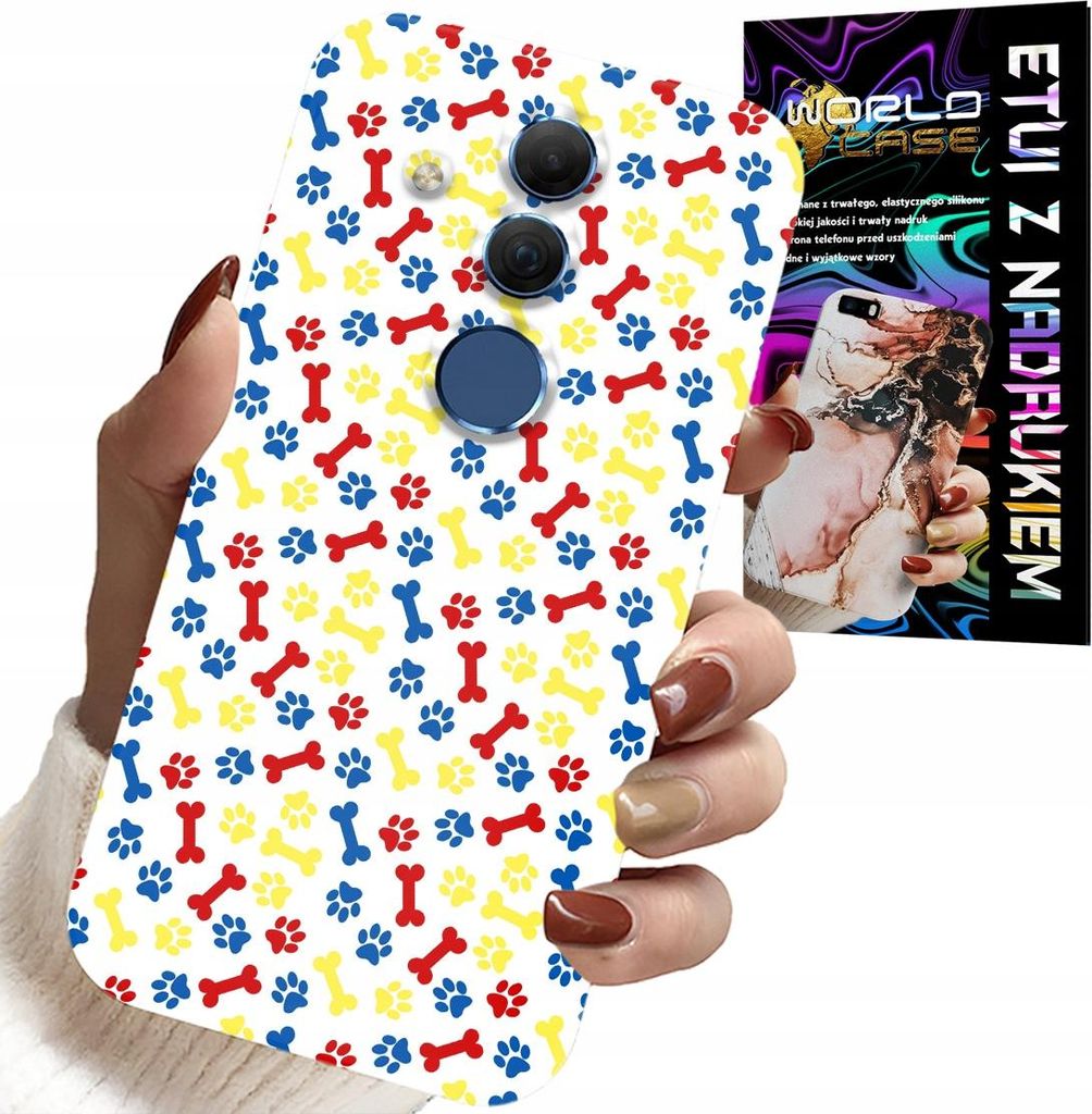 Fall Für Huawei Mate 20 Lite - Knochen Pfoten Hund Patrouille Cartoon + Glas