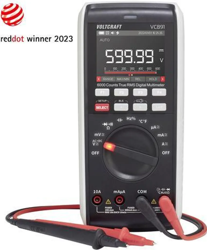 Multimètre numérique VC891 VOLTCRAFT pour diagnostic électrique CAT IV