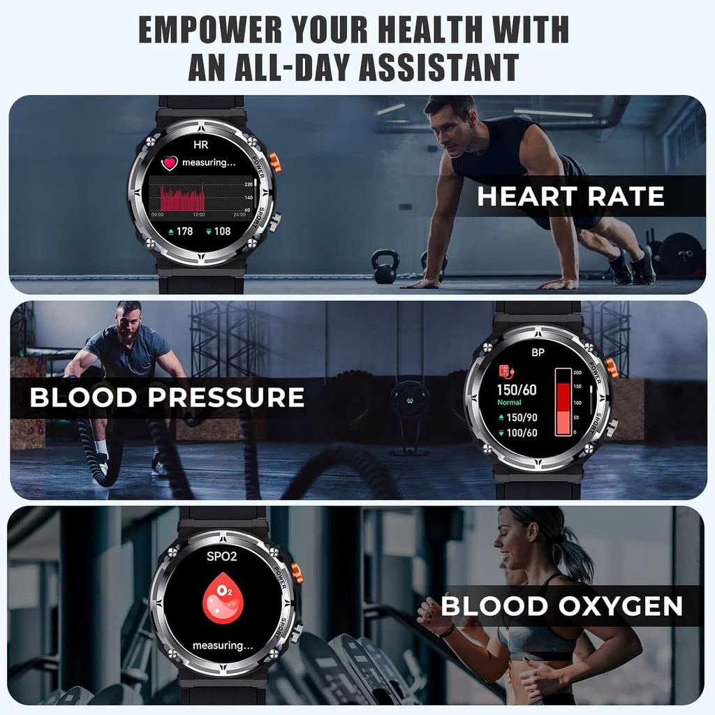 Robustní chytré hodinky Pánské sportovní fitness tracker Obrázek produktu 4