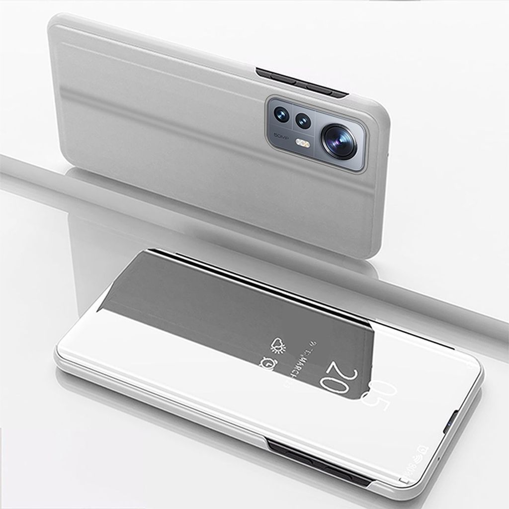 König Design Hülle kompatibel mit Xiaomi 12 / 12X Kunststoff Full Cover Handyhülle - Case Silber