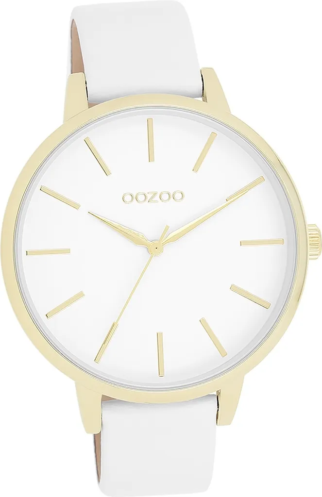 Oozoo orologio da donna in pelle orologio analogico al quarzo bracciale bianco Timepieces D2UOC11359