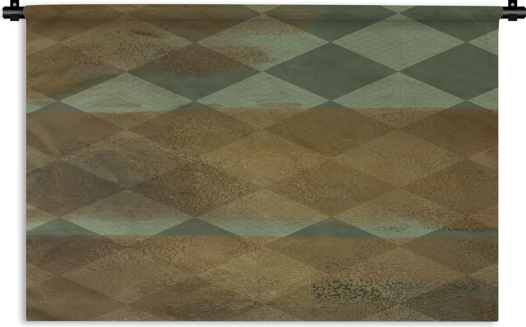 MuchoWow Wandteppich Wandbehang Muster - Grün - Gold - Farbe 120x80 cm Tapisserie Dekoration Wandtuch - Wanddekorationen - Wandtücher