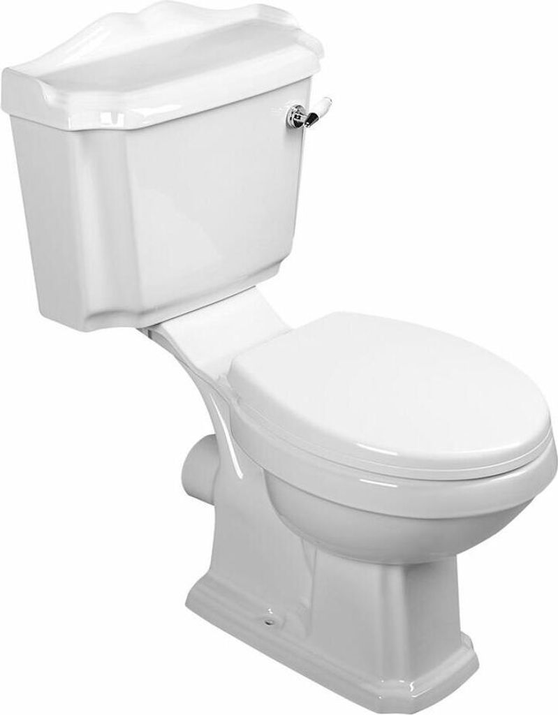ANTIK Retro Kombi-WC + WC-Sitz, weiß