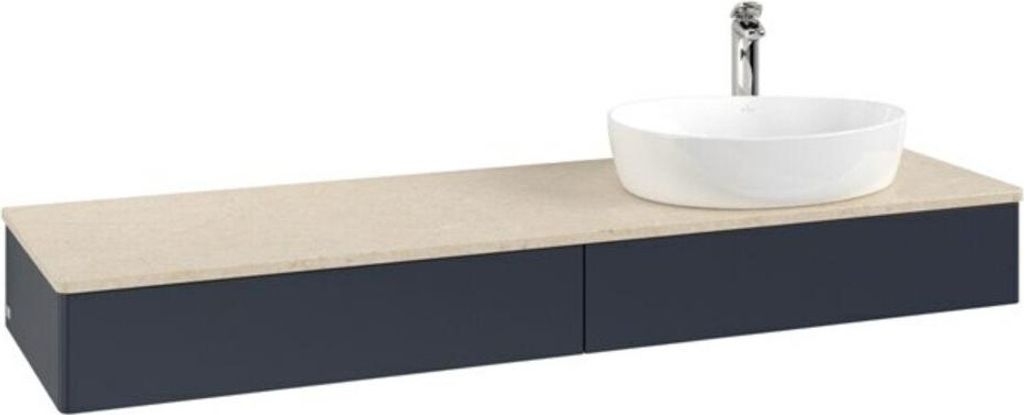 V&B Waschtischunterschrank ohne Frontstruktur Antao 160x50cm, HL, WBP botti., md bl. m Lac