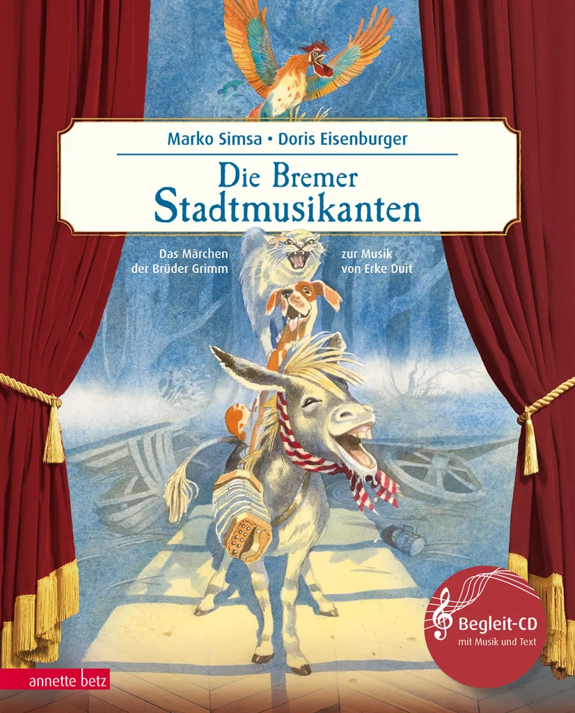 Décoration enfant Die Bremer Stadtmusikanten, figurine éducative contes