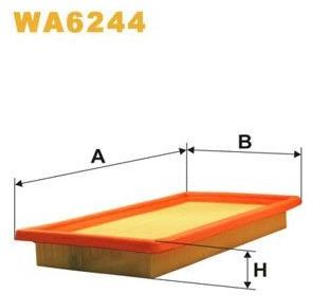 Luftfilter WIX FILTERS WA6244 für FIAT PUNTO (176) Filtereinsatz