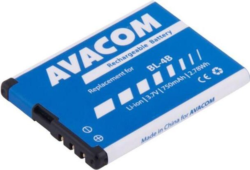 Baterie Avacom pro Nokia 6111 Li-Ion 3,7V 750mAh (náhrada BL-4B) - neoriginální