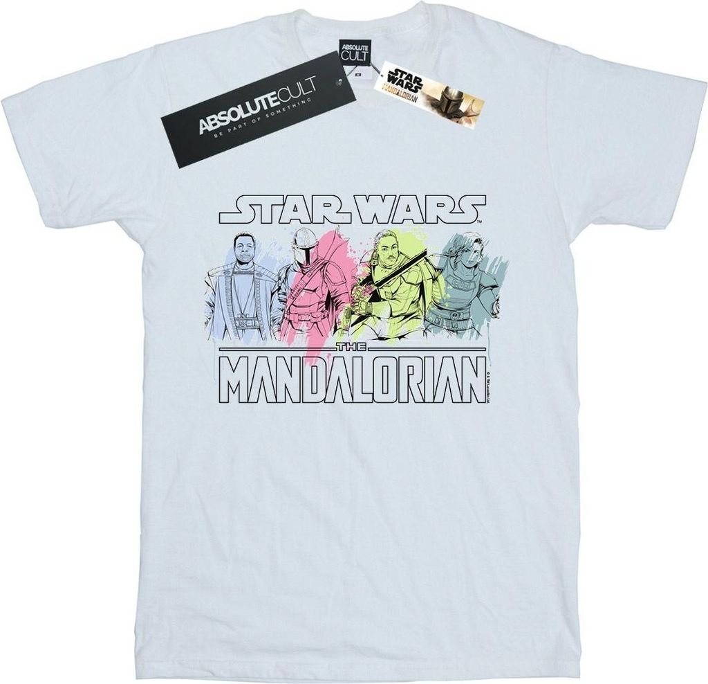 Star Wars - "The Mandalorian" T-Shirt für Herren BI47241 (S) (Weiß)