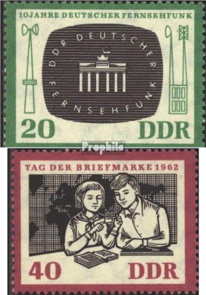 Briefmarken DDR 1962 Mi 923-924 (kompl.Ausgabe) gestempelt 10 Jahre Deutscher Fernsehfunk