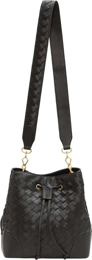 Sac à bandoulière noir FELIPA en cuir synthétique souple et résistant