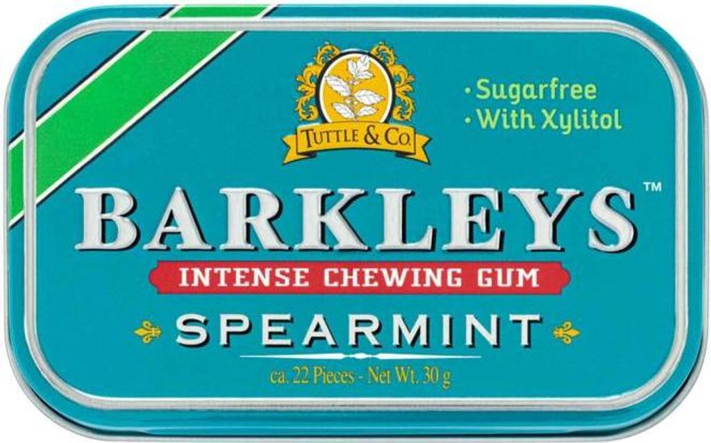 Barkleys Intense Spearmint Gum Kaugummi Dragees zuckerfrei Produktbild 