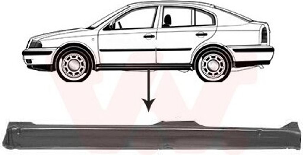 VAN WEZEL 7620103 Schweller Reparaturblech Einstiegblech Links für SKODA Octavia I Combi (1U5) OCTAVIA (1U2)
