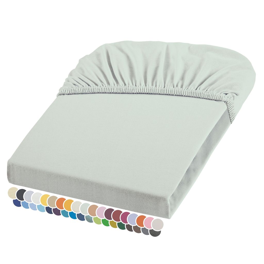 liebling Elasthan Spannbetttuch 90x200 bis 100-220 cm, mit Rundumgummizug, faltenfrei & atmungsaktiv, Matratzen bis 26 cm Höhe, pastell grün