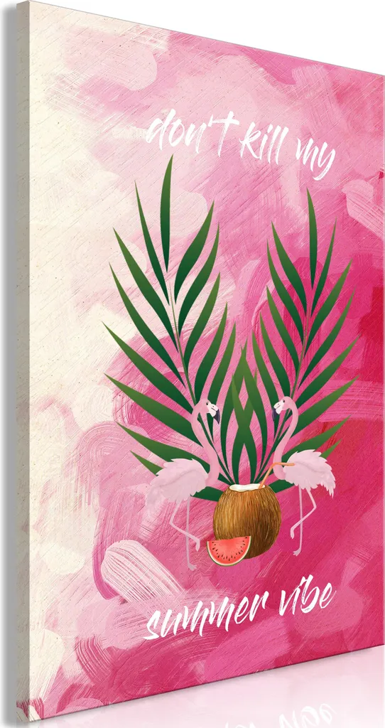 Quadro Moderno Foglie Tropicali 80x120 cm - Don't Kill My Summer Vibe