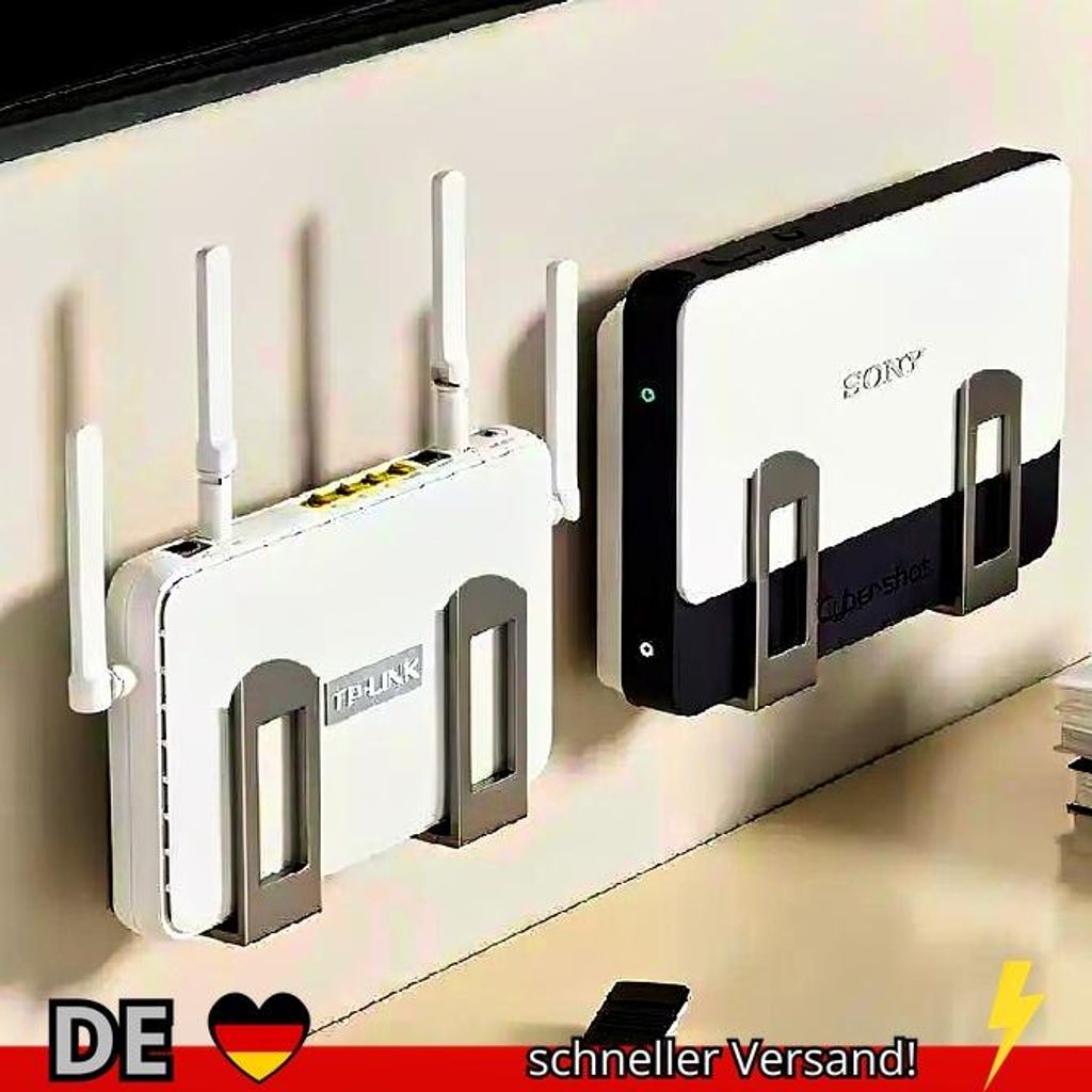 2 Stücke Hause Router Lagerung Box Wand Artefakt Set- Wand-montiert Leuchte