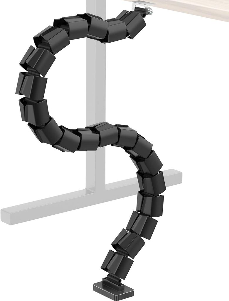 Vertebrae Kabelmanagement für Stehschreibtische, Kabelkanal mit verstellbarer Länge, flexibler Kabelkanal für Heimbüros und Steh-Sitz-Arbeitspl...