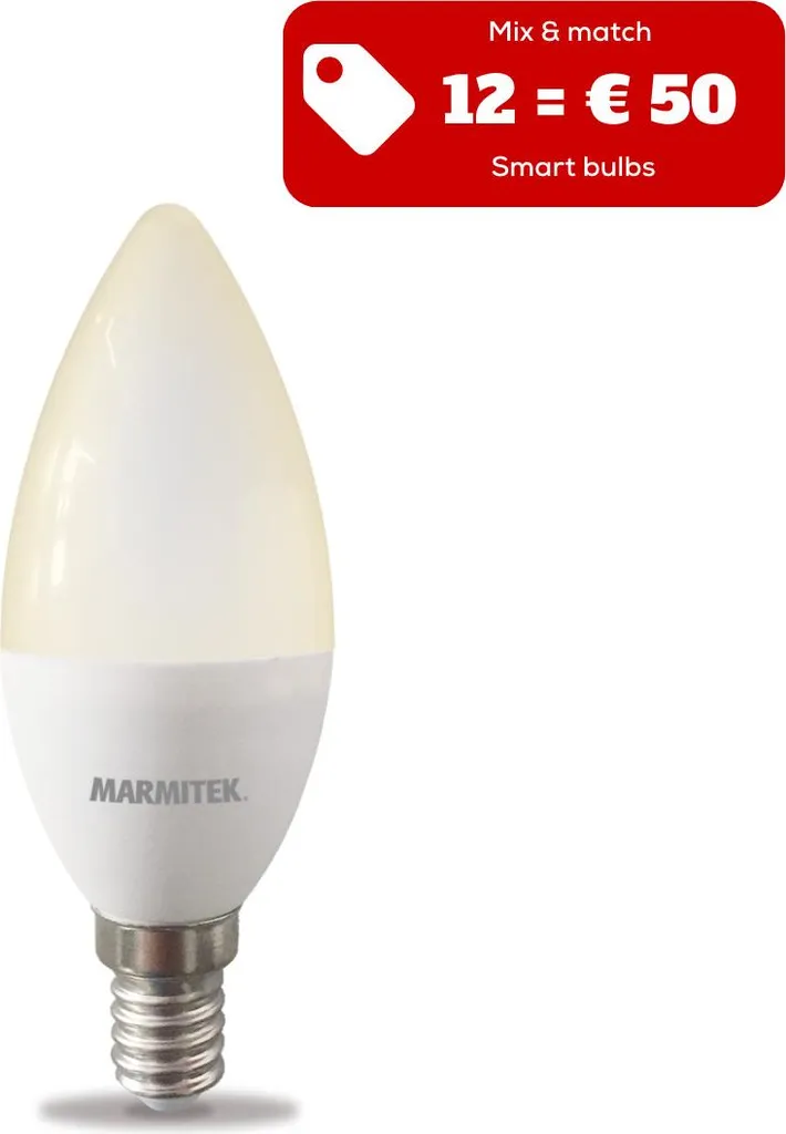 Éclairage intelligent Wi-Fi Marmitek E14 - Ampoule Dimmable Contrôle Vocal
