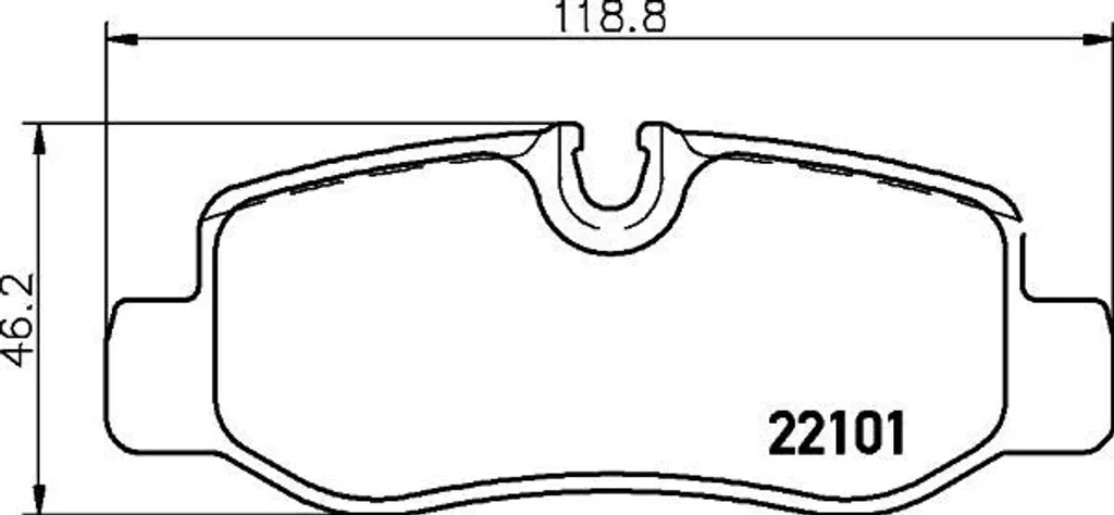 Plaquettes de frein HELLA OE 4474200120 à faible usure pour Classe V W447