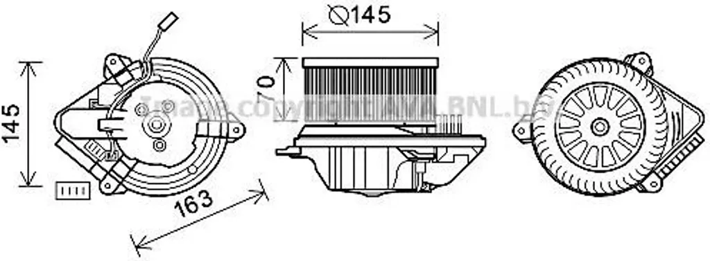 PRASCO CN8503 Moteur de Ventilateur Habitacle OE 644176 pour 605 6B